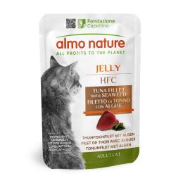 Megapakiet Almo Nature HFC Jelly, 24 x 55 g - Filet z tuńczyka z algami