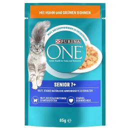 25% taniej! Purina One, karma mokra dla kota, 52 x 85 g - Senior 7+, kurczak z zieloną fasolką
