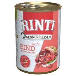 Megapakiet RINTI Kennerfleisch, 24 x 400 g - Mieszany pakiet I, 2 smaki