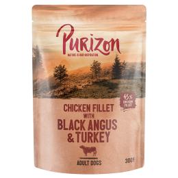 Megapakiet  Purizon Adult, 24 x 300 g - Wołowina Black-Angus i indyk z batatami i żurawiną