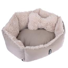 TIAKI Przytulne legowisko Fluffy Bone - Dł. x szer. x wys.: 50 x 40 x 20 cm