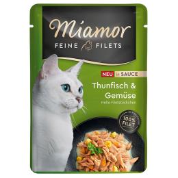 Pakiet Miamor, Feine Filets w sosie, 24 x 100 g - Tuńczyk z warzywami