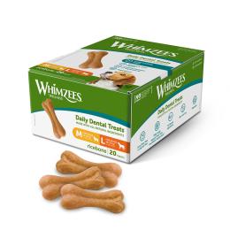 Whimzees by Wellness Ricebones, kość ryżowa - Rozmiar M/L: dla średnich i dużych psów (12-27 kg, 20 szt.)