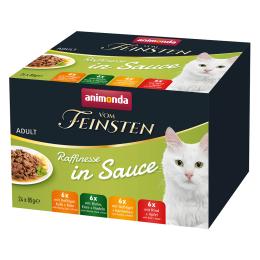 Pakiet mieszany animonda vom Feinsten Adult Raffinesse w sosie - Pakiet mieszany 1 (4 smaki, 48 x 85 g)