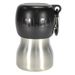 KONG H2O, butelka ze stali nierdzewnej z miską - ok. 270 ml (czarna)