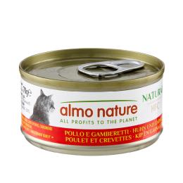 Almo Nature, 6 x 70 g -  HFC Natural, kurczak i krewetki