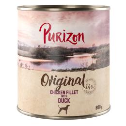 Purizon Adult, 6 x 800 g  - NOWOŚĆ: filet z kurczaka z kaczką, marchwią i jeżynami