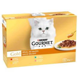 Korzystny pakiet Gourmet Gold, soczyste kawałeczki, 24 x 85 g - Warianty z kurczakiem