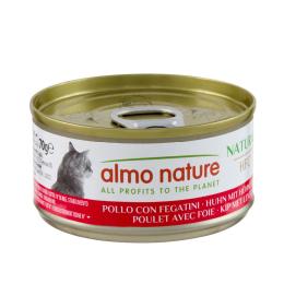 Almo Nature, 6 x 70 g - HFC Kurczak z wątróbką