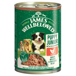 James Wellbeloved Junior Dog Hypoallergenic, kurczak w pasztecie -  6 x 400 g