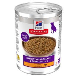 Hill's Science Plan Adult Dog Sensitive Stomach & Skin - Kurczak, 24 x 370 g