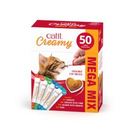 Catit Creamy, 50 x 10 g - Pakiet mieszany (4 smaki)