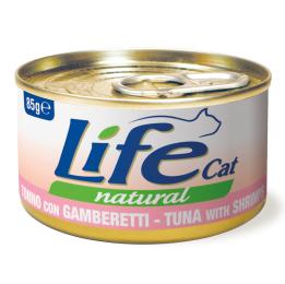 Korzystny pakiet Life Cat Natural Adult, 24 x 85 g - Tuńczyk z krewetkami