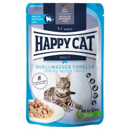 Happy Cat Pouch Meat w sosie, 12 x 85 g  - Pstrąg źródlany