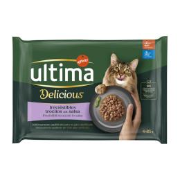 Ultima Cat Sterilized, 48 x 85 g - Wołowina i tuńczyk
