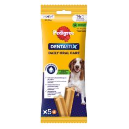 Pedigree DentaStix codzienna pielęgnacja zębów - Dla średnich psów (10–25 kg), 128 g, 5 szt.