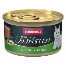animonda vom Feinsten Adult, 12 x 85 g - Indyk i bażant