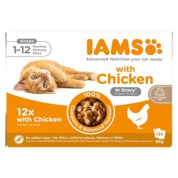 IAMS Advanced Nutrition Kitten, kurczak w sosie - Kurczak, 12 x 85 g