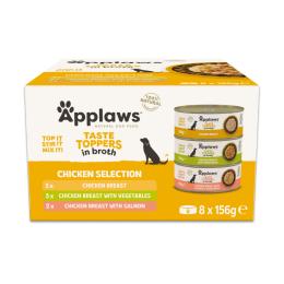 Applaws Taste Toppers zestaw próbny 8 x 156 g - Zestaw próbny w bulionie