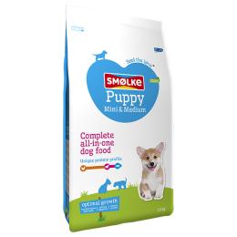 Smølke Puppy Mini/Medium karma dla psów  - Podwójne opakowanie: 2 x 12 kg