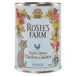 Pakiet Rosie's Farm Senior, 12 x 400 g  - Kurczak i łosoś