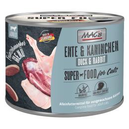 MAC´s Cat Feinschmecker, 6 x 200 g - Kaczka i królik