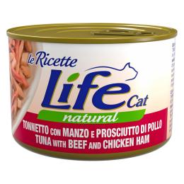 Megapakiet Life Cat "Le Ricette", 24 x 150 g - Tuńczyk, wołowina, szynka