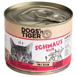 Korzystny pakiet Dogs'n Tiger Adult Cat, 12 x 200 g - Wołowina