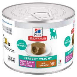 Hill's Science Plan Perfect Weight Adult Small & Mini Mousse - indyk: 12 x 200 g
