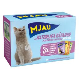 Mjau Cat w saszetkach, 12 x 85 g - Pakiet mieszany mięsne menu w galarecie (4 smaki)
