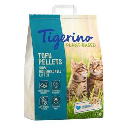 Tigerino Plant-Based, żwirek na bazie tofu - sensitive, bezzapachowy - 11 l (4,6 kg)