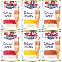 Butcher's Delicious Dinners, 24 x 400 g - Mixpaket (3 Sorten)