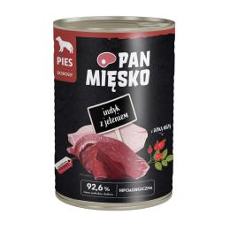 Pan Mięsko Dog, 12 x 400 g - Indyk z jeleniem