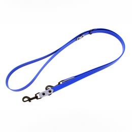 Heim nitowana smycz dla psa, niebiesko-szara - Dł. 240 cm, szer. 19 mm