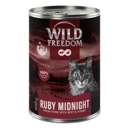 Wild Freedom Adult "Red", 6 x 400 g - receptura bezzbożowa - Ruby Midnight - Wieprzowina, wołowina i królik