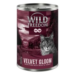 Wild Freedom Adult "Red", 6 x 400 g - receptura bezzbożowa - Velvet Gloom - Wieprzowina, indyk i pstrąg