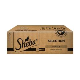 Megapakiet Sheba w saszetkach, 144 x 85 g - Wybór drobiowy w sosie