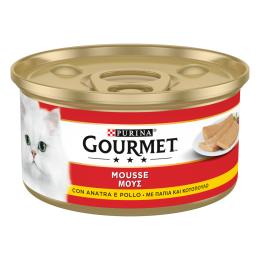 Gourmet karma mokra, różne odmiany, 24 x 195 g - Kaczka i kurczak w musie