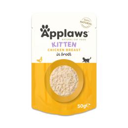 Korzystny pakiet Applaws Natural Kitten w bulionie, 48 x 50 g - Pierś z kurczaka