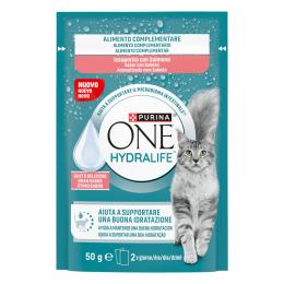 PURINA ONE Hydralife Cat Liquid, 12 x 50 g - o smaku łososia