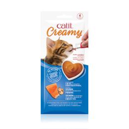 Catit Creamy, 4 x 10 g - Łosoś i krewetki