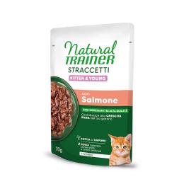 Natural Trainer Straccetti Kitten & Young, paski w sosie, 56 x 70 g - Łosoś