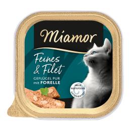 Miamor Feines & Filet, 16 x 100 g - Drób i pstrąg