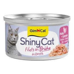 GimCat ShinyCat, w bulionie 6 x 70 g - Kurczak i krewetki
