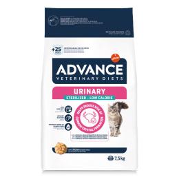 6 + 0,5 kg / 6,5 + 1 kg / 7 + 1 kg gratis! Advance Veterinary Diets, 6,5 kg / 7,5 kg / 8 kg - Cat Urinary Sterilized Low Calorie, 7,5 kg