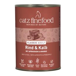 Korzystny pakiet catz finefood, 12 x 400 g - Wołowina z cielęciną