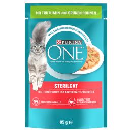 25% taniej! Purina One, karma mokra dla kota, 52 x 85 g - SterilCat, Indyk z zieloną fasolką