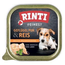 RINTI Feinest, 11 x 150 g - Czyste mięso drobiowe z ryżem