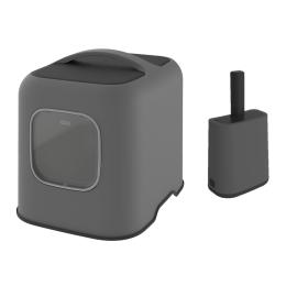 Rotho Kuweta dla kota MyPet BIALA - Pakiet: kuweta antracyt + szufelka z pojemnikiem