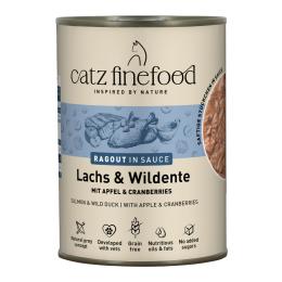 catz finefood Ragout, 6 x 380 g - Łosoś z dziką kaczką